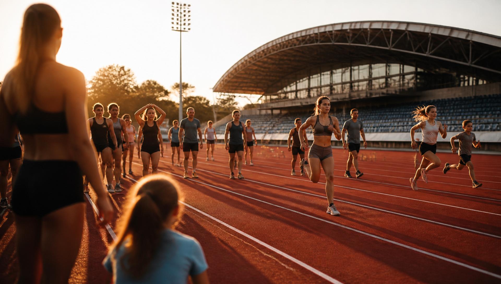 Trening lekkoatletyczny w klubie BCL Olimpic na stadionie w Bydgoszczy